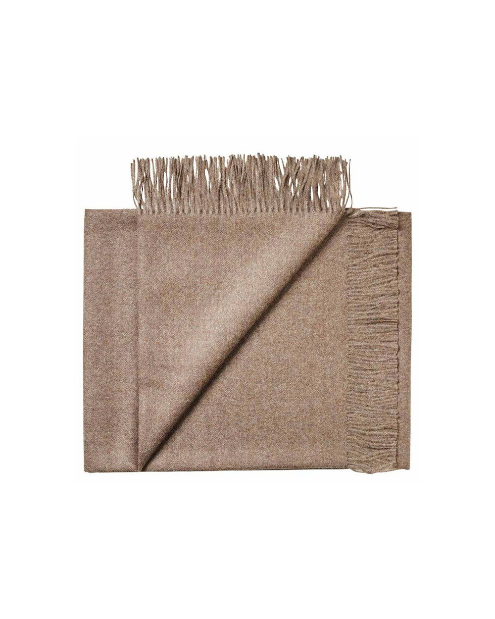 Solid Baby Alpaca Wrap/Throw in Taupe