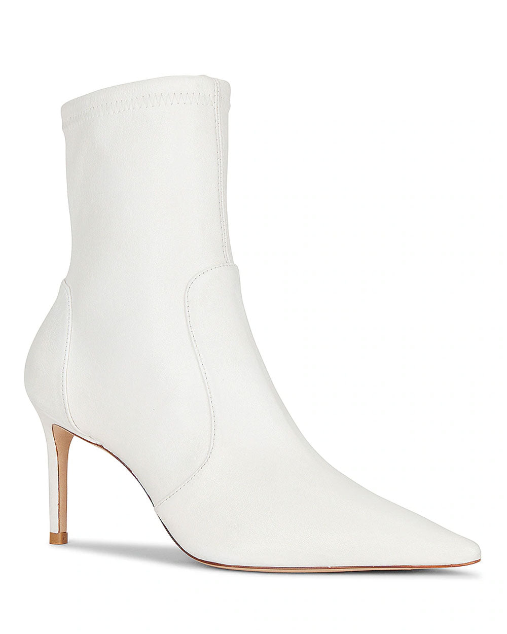 Stuart Weitzman Stuart 85 Stretch Bootie in White – Stanley Korshak