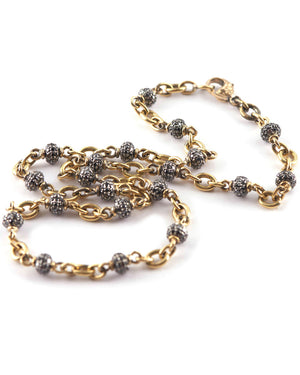 Black Diamond and Beaded Necklace
