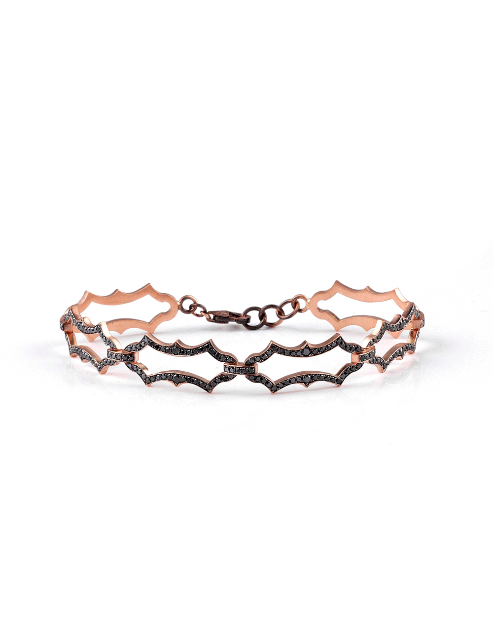 Black Diamond Scallop Bracelet