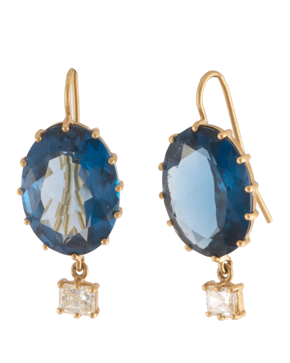 Blue Topaz Drop Earrings