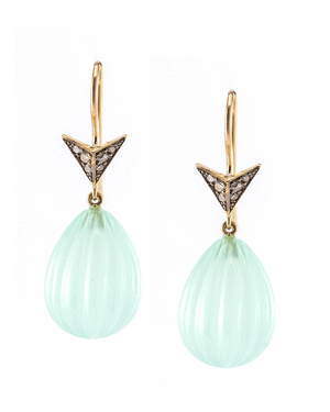 Chalcedony Arrow Earrings