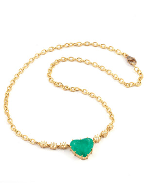 Columbian Emerald Heart Necklace