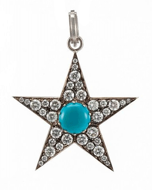 Diamond and Turquoise Star Pendant