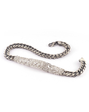 Double Wrap Diamond Estable Buckle Bracelet