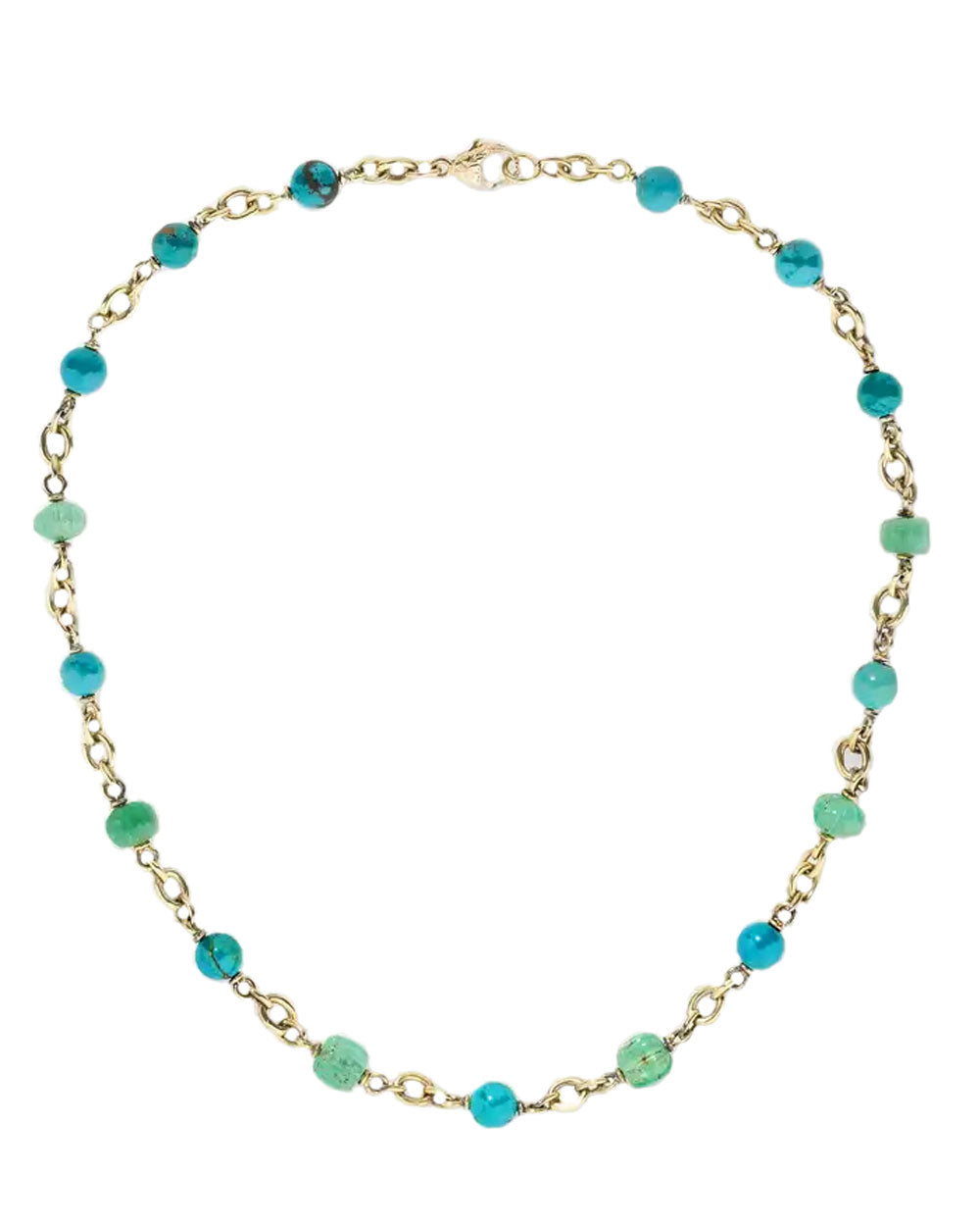 Emerald and Turquoise Necklace