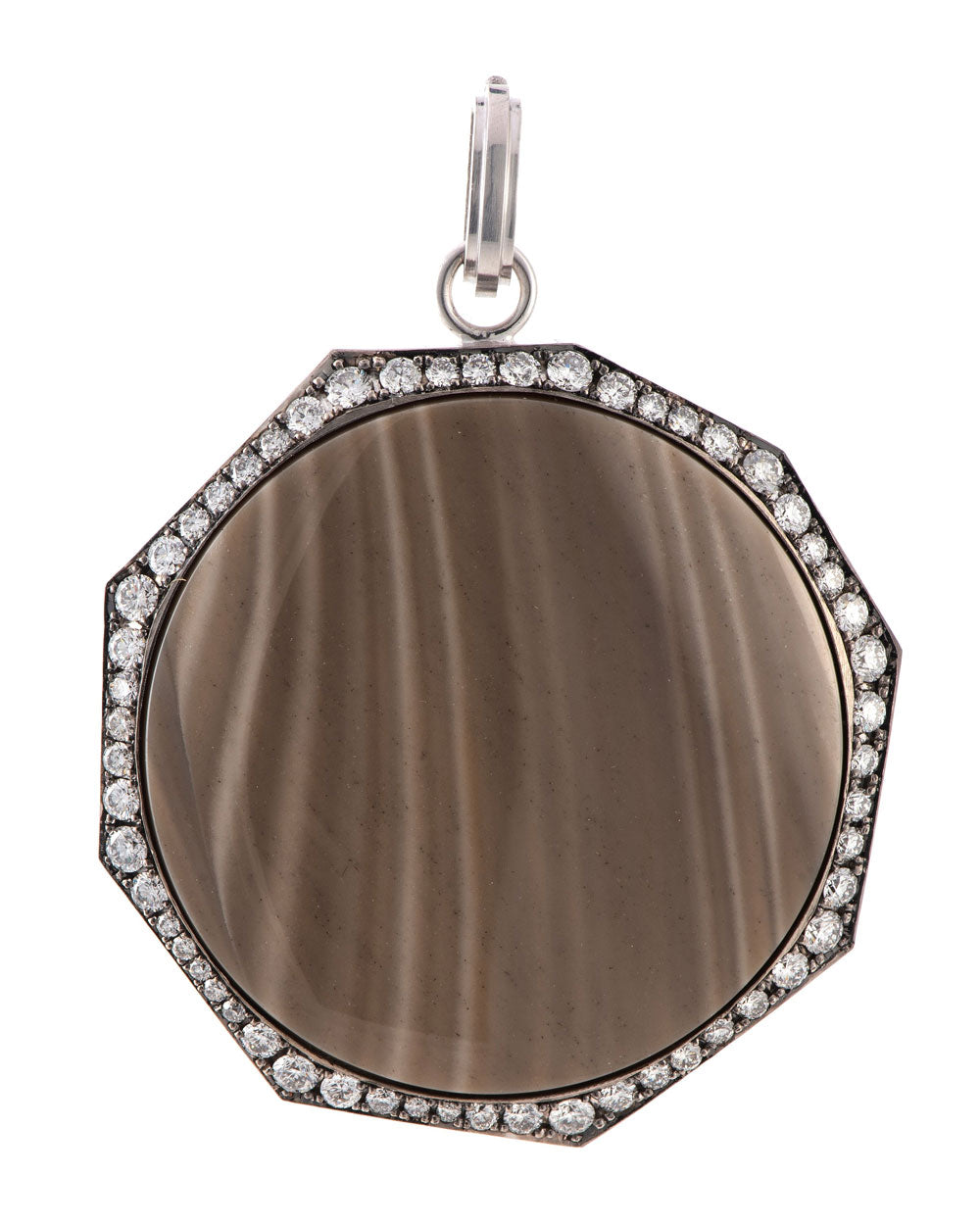 Flint Polished Diamond Pendant