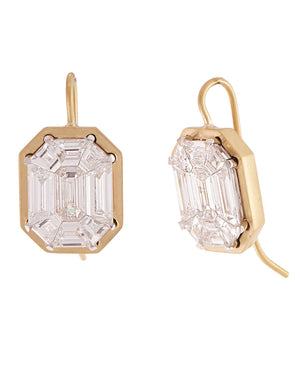 Gold Mosaic Diamond Earrings