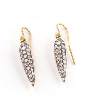 Grey Diamond Baby Dagger Earrings