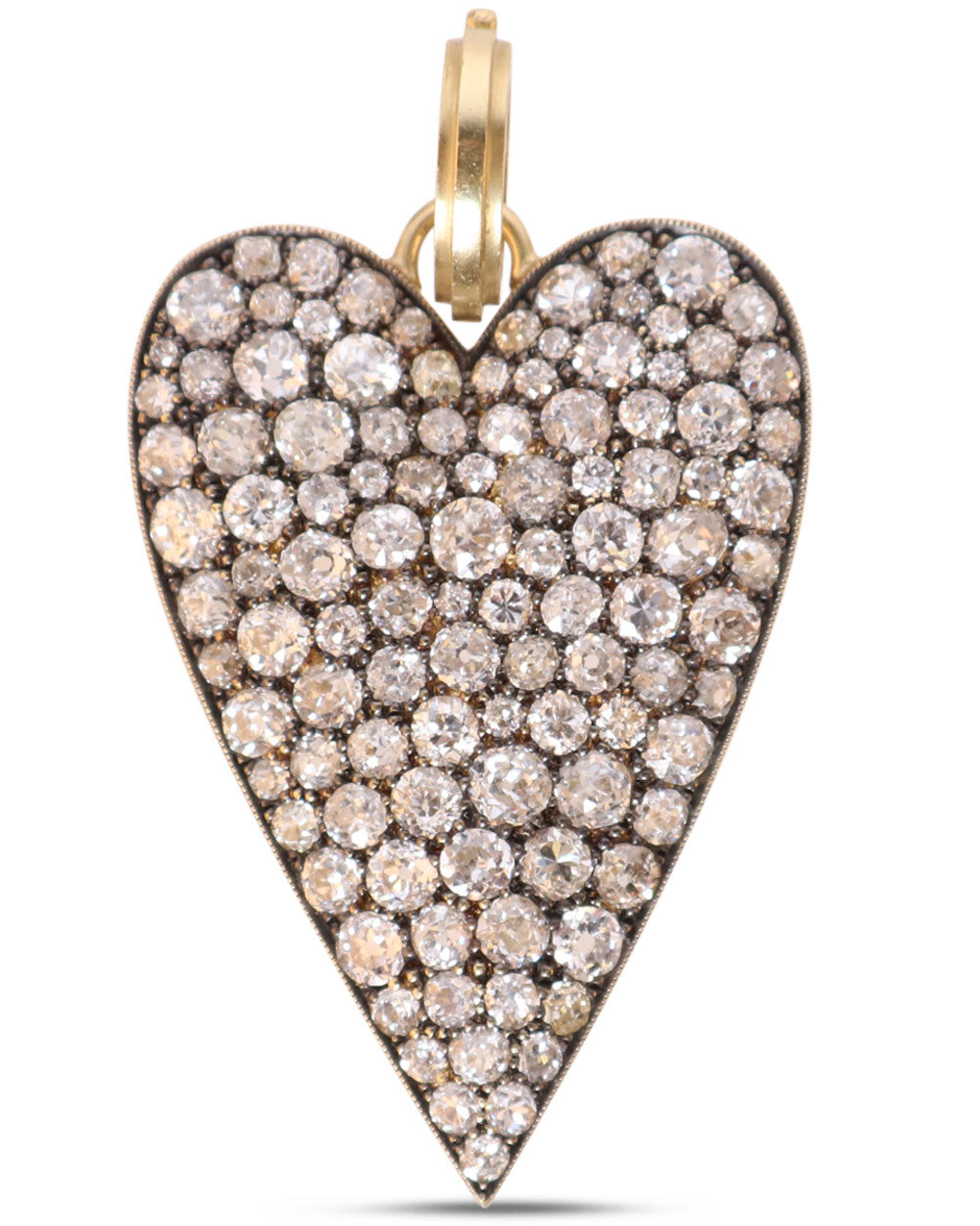 Large Diamond Heart Pendant