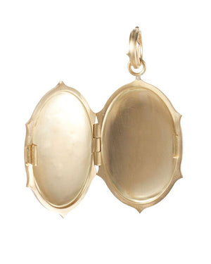 Large Gold and Diamond Locket Pendant