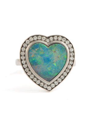 Opal Heart Ring