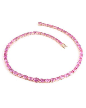 Pink Sapphire Riviera Necklace