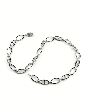 Platinum Link Necklace