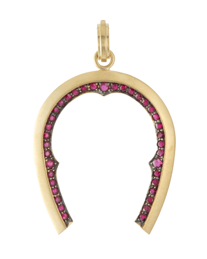 Ruby Horseshoe Pendant