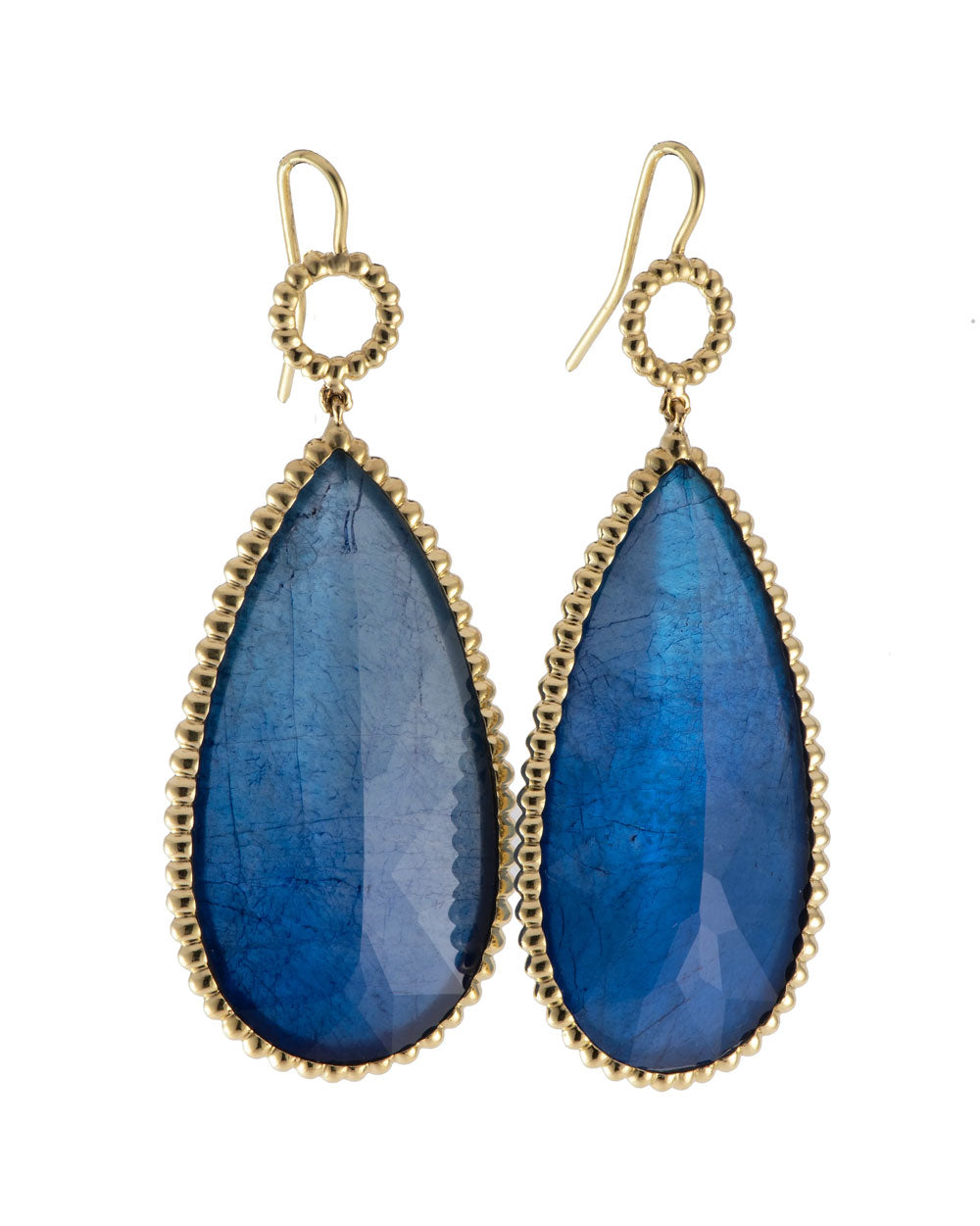 Sapphire Double Teardrop Earrings