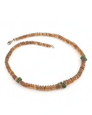 Tsavorite and Opal Beaded Necklace