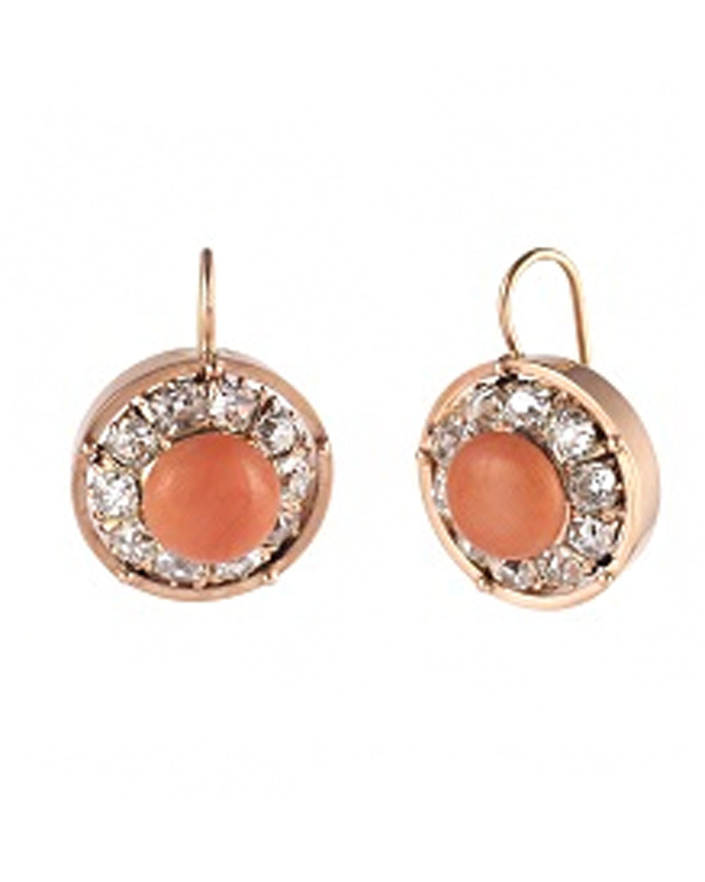 Fame and Fortune Victorian Coral Earrings