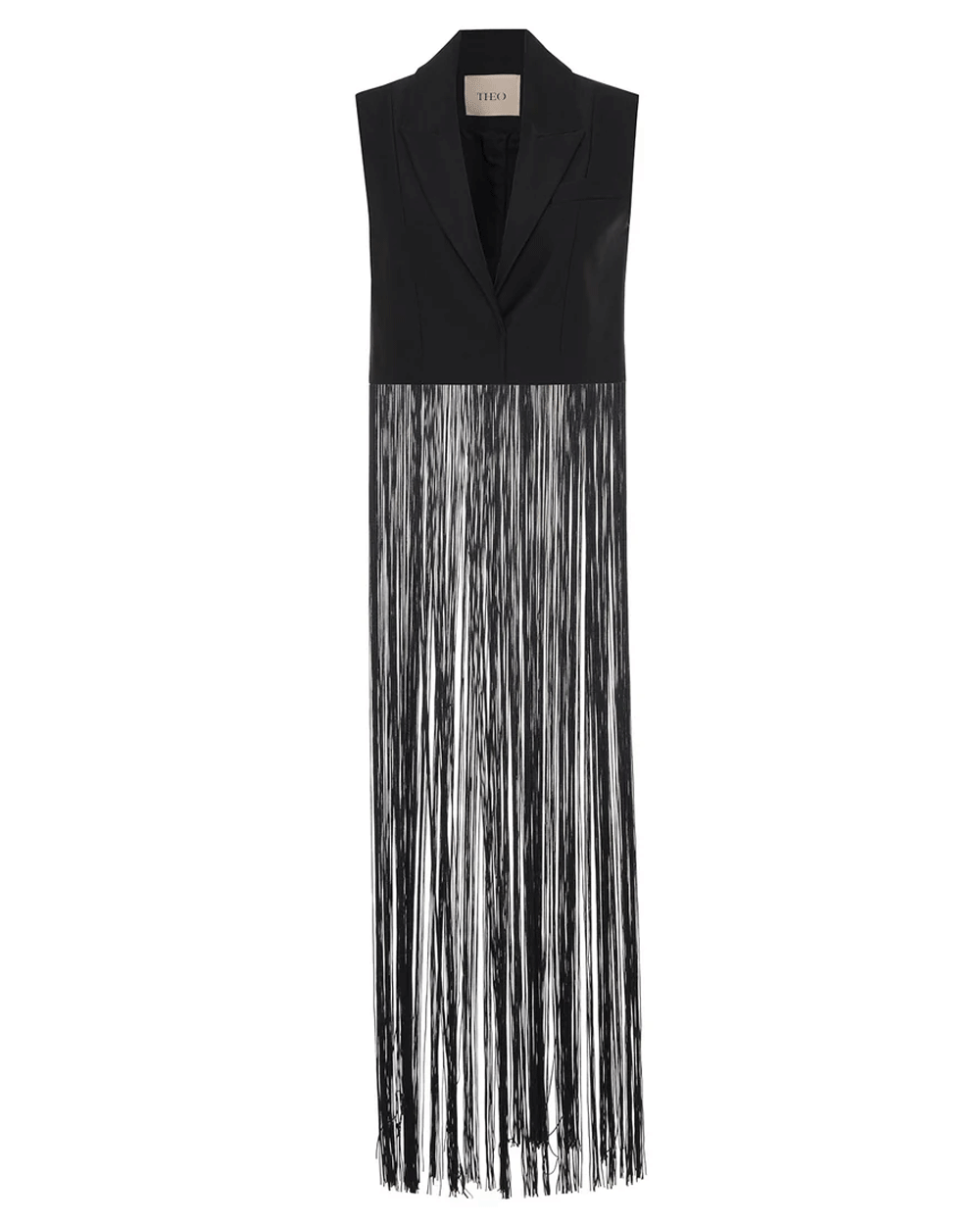 Black Atlas Fringed Sleeveless Blazer