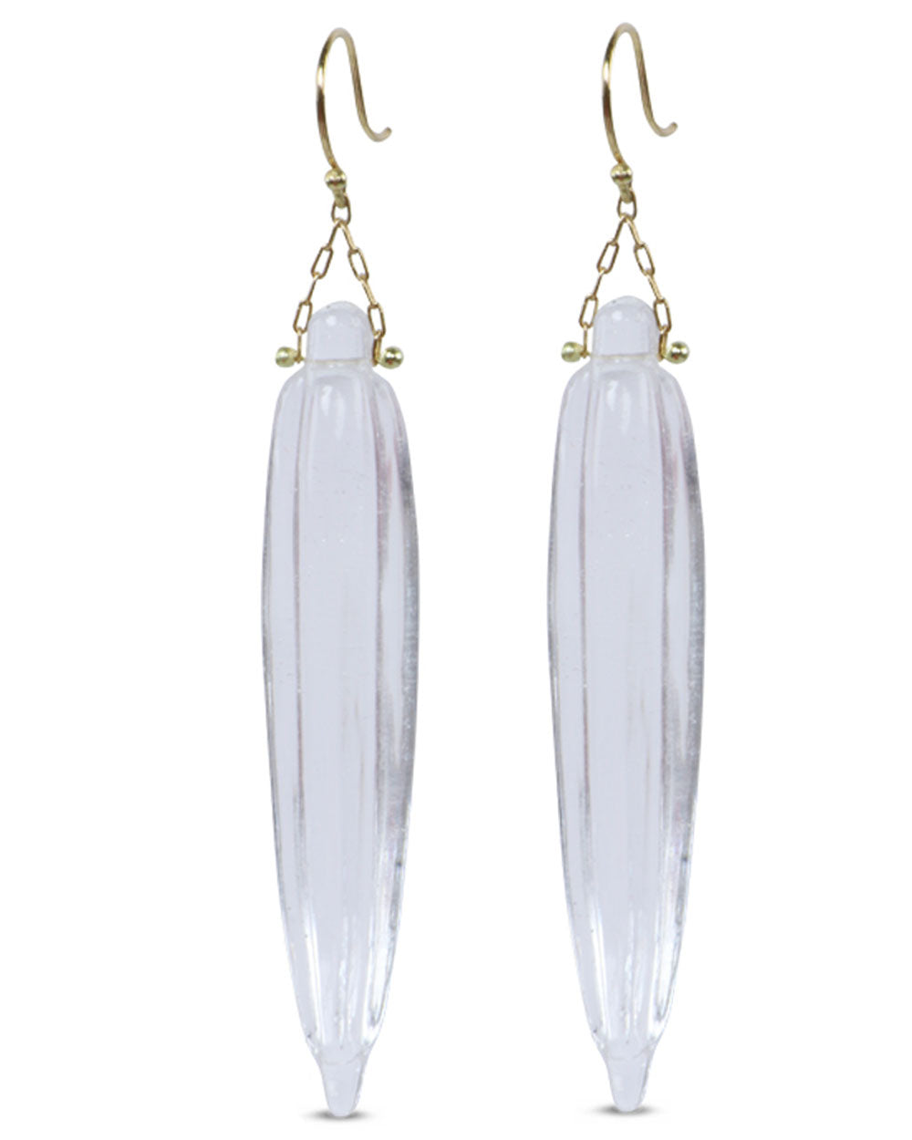 Crystal Pine Needle Earrings