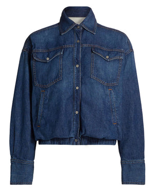 Denim Bubble Jacket in Dark Wash