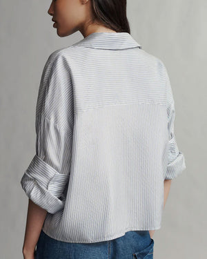 Ivory and Indigo Stripe Next Ex Shirt