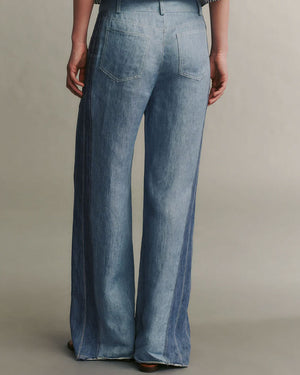 Light/Medium Indigo Puddle Pant