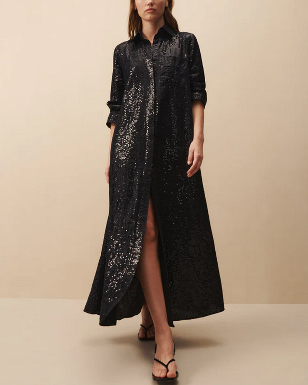 Midnight Sequin Jenny Gown