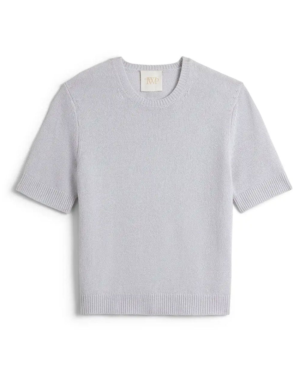 Pale Grey Audrey Crew Cashmere Tee