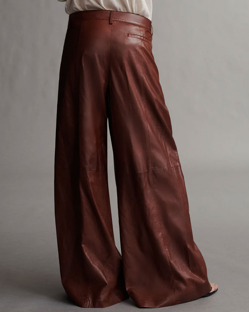 Warm Brick Leather DiDi Pant