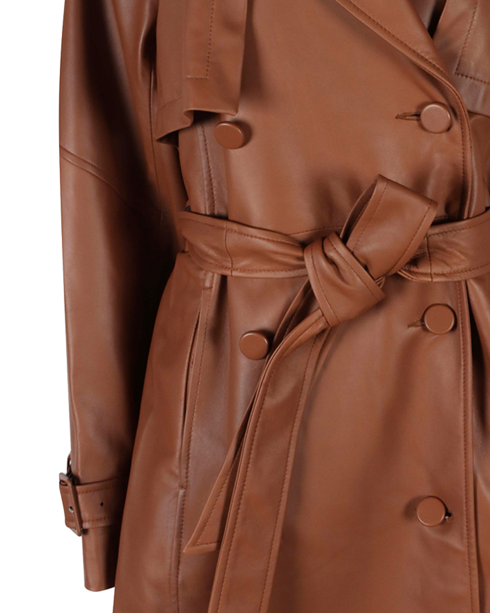 Whiskey Leather Foreign Affair Trench Coat