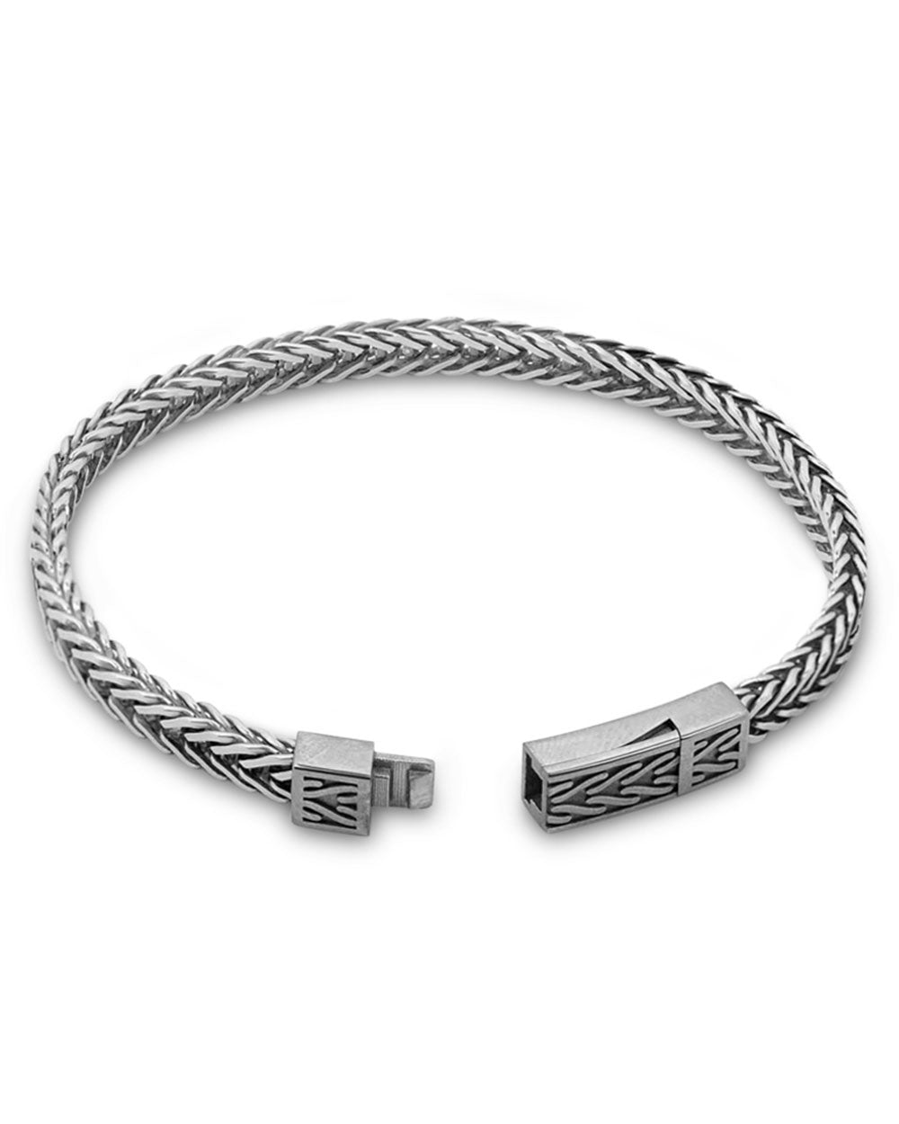 Tateossian Men's Herringbone Click Pelle Bracelet | A.K. Rikk's