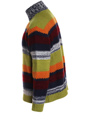 Multicolor Languid Knit Turtleneck
