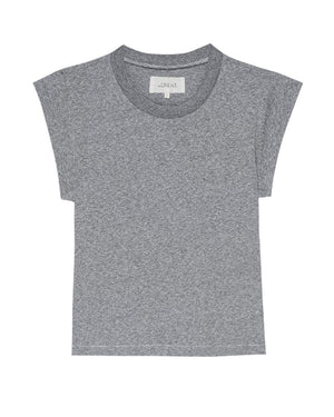 Heather Grey Peak Shoulder Tee