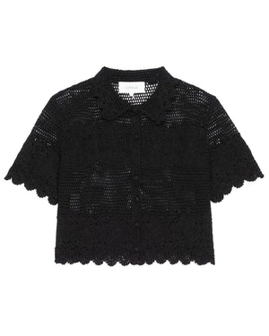 The Crochet Polo in Black
