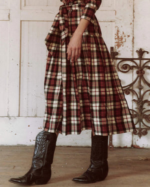 The Highland Skirt in Mill Plaid