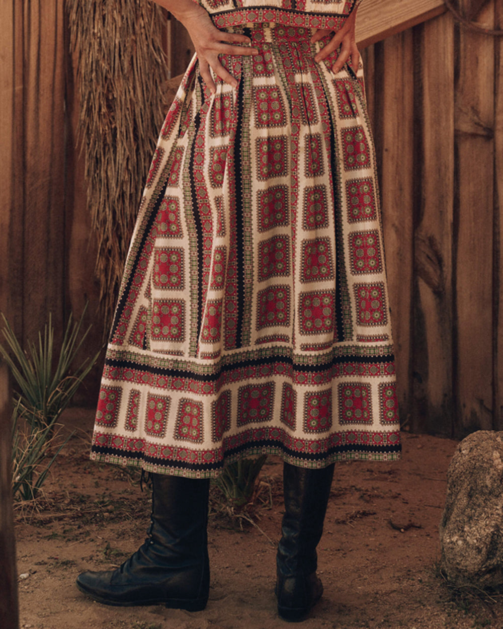 Westward Bandana Print Treeline Skirt