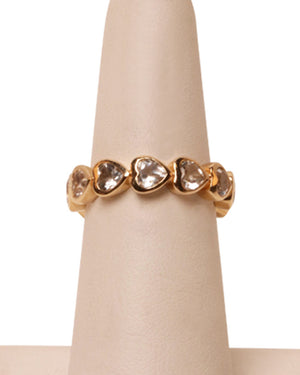 Gold Topaz Heart Ring