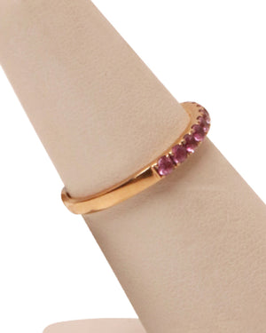 Rose Gold Pink Sapphire Ring
