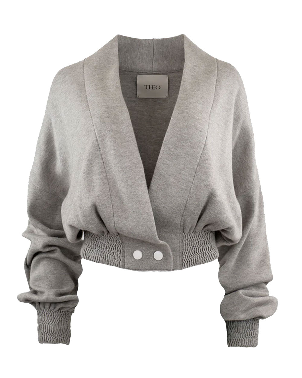 Heathered Grey Cropped Cardigan