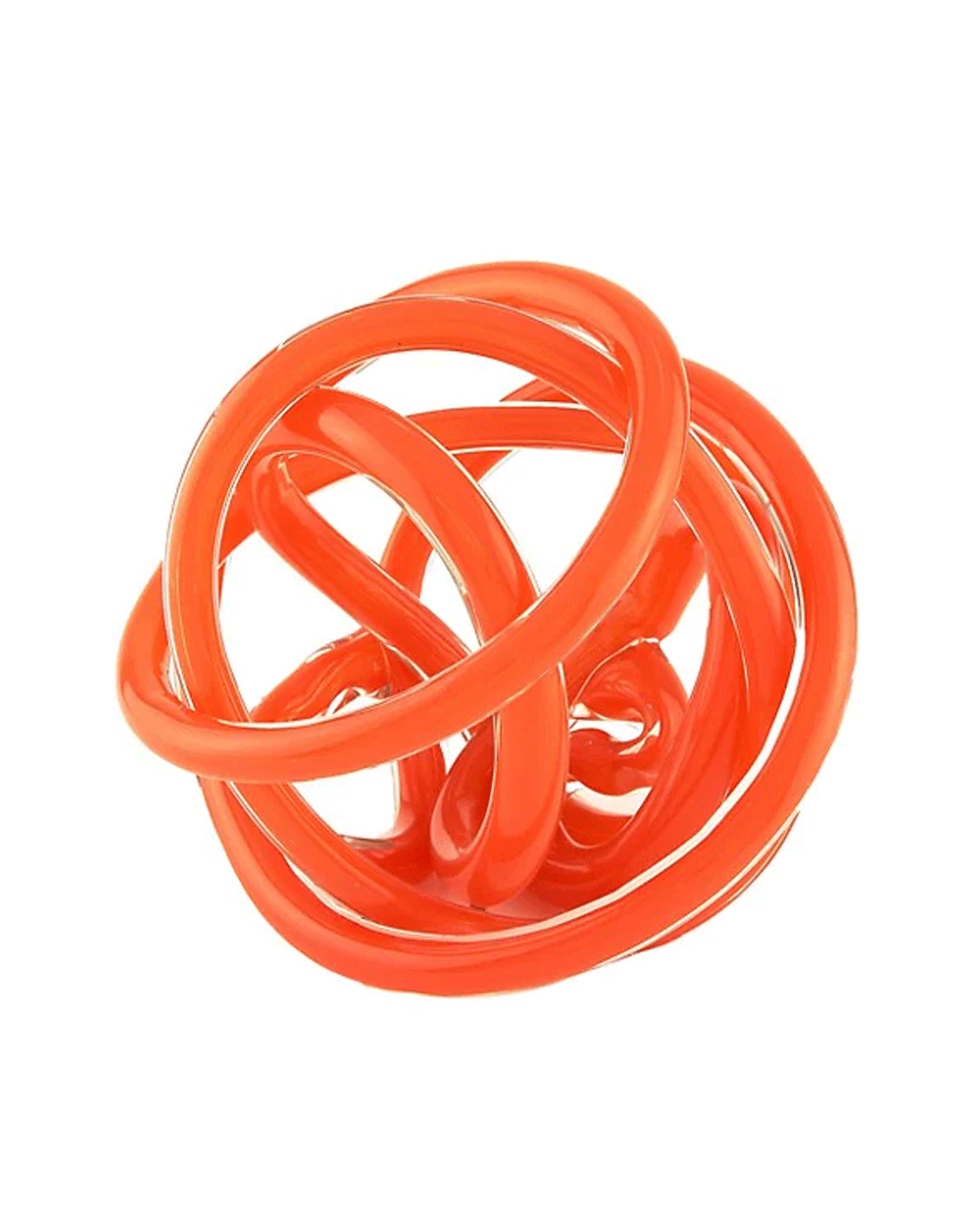 Handblown Glass Knot Orange