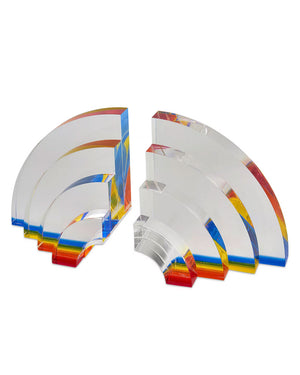 Lucite Rainbow Bookends
