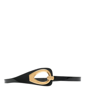 Hera Patent Leather Belt in Black