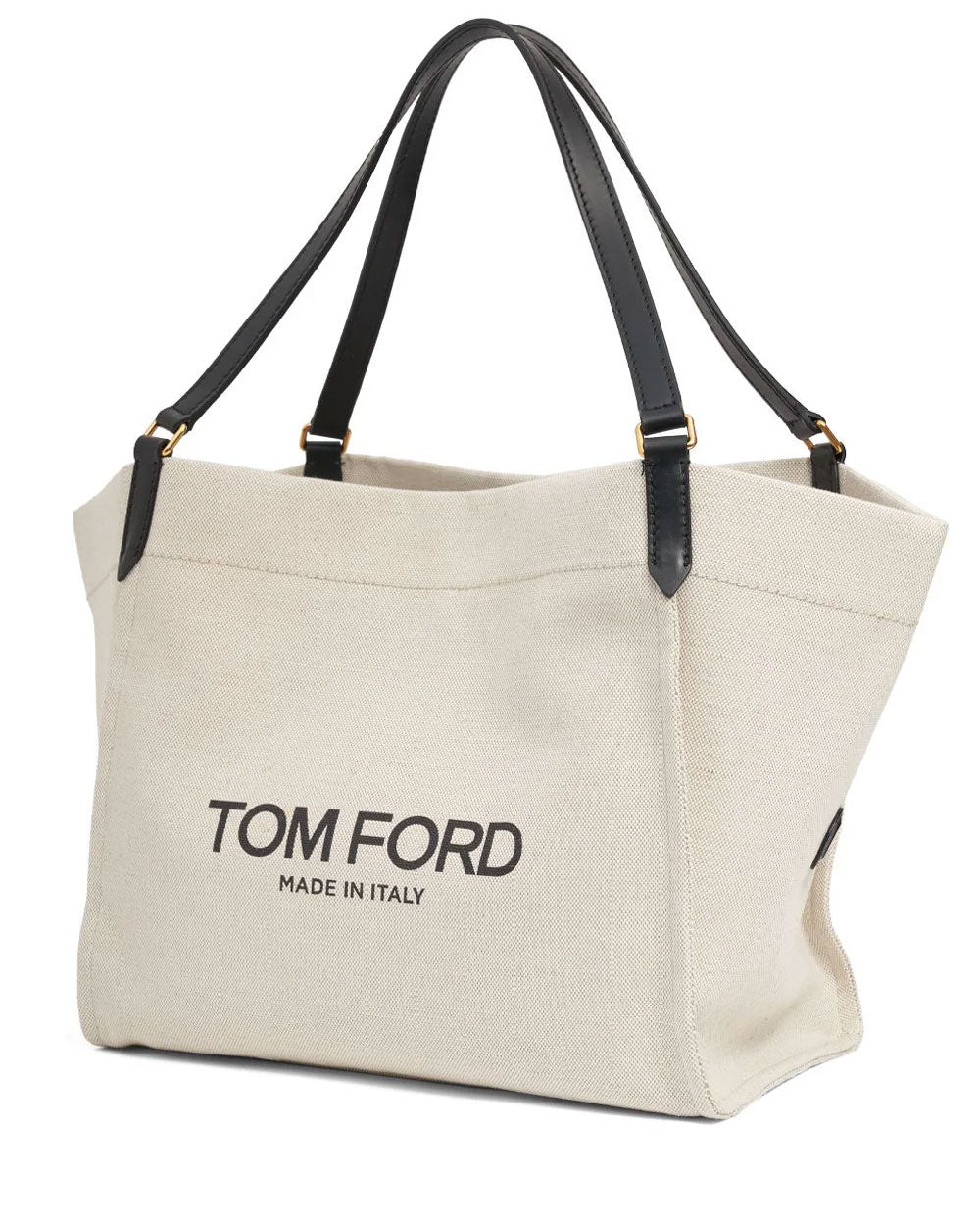 Large Amalfi Canvas Tote in Black and Rope