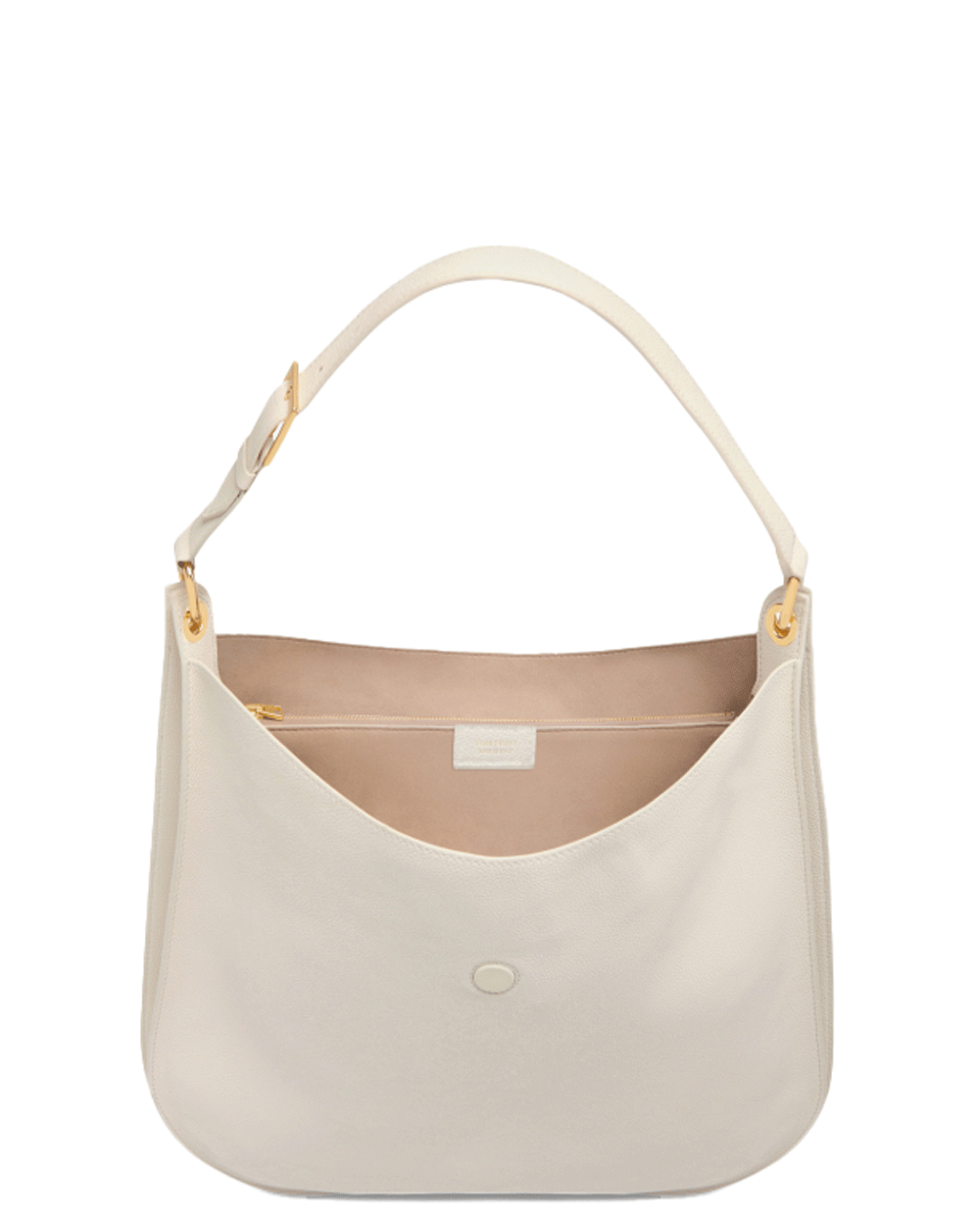 Large Tara Hobo Grain Leather Crossbody in Cream