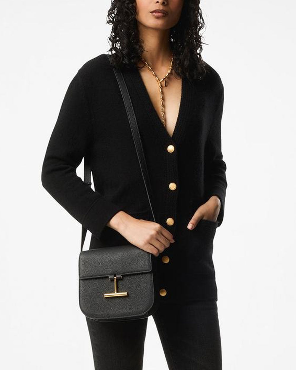 Mini Tara Crossbody in Black