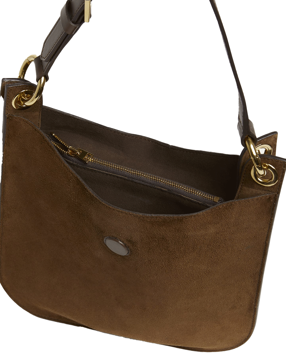 Small Tara Hobo Suede Crossbody in Whisky