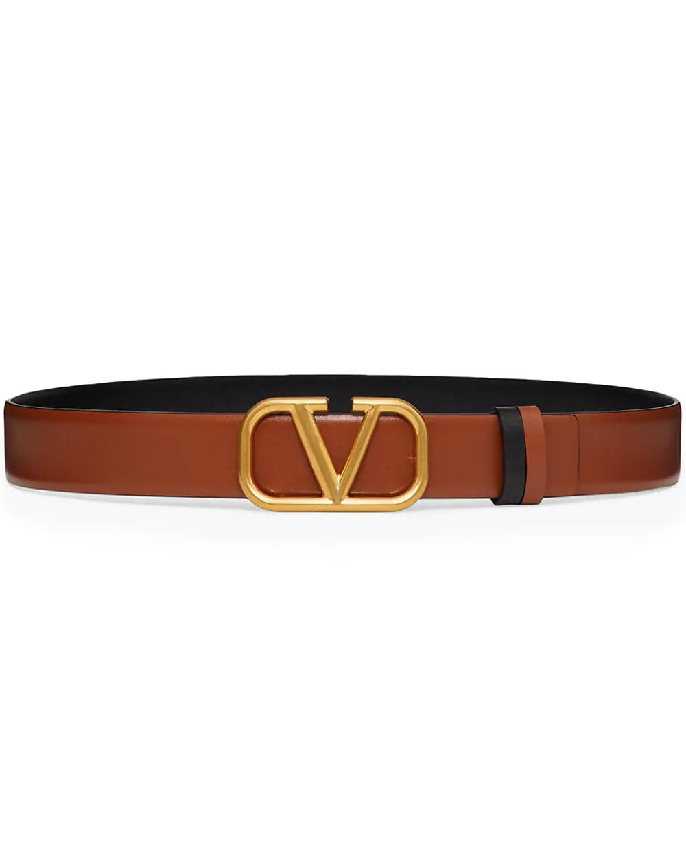 Shop Valentino Garavani Logo Buckle Reversible Leather Belt