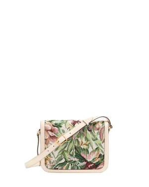 9To5 Jacquard Shoulder Bag in Multicolor and Cream