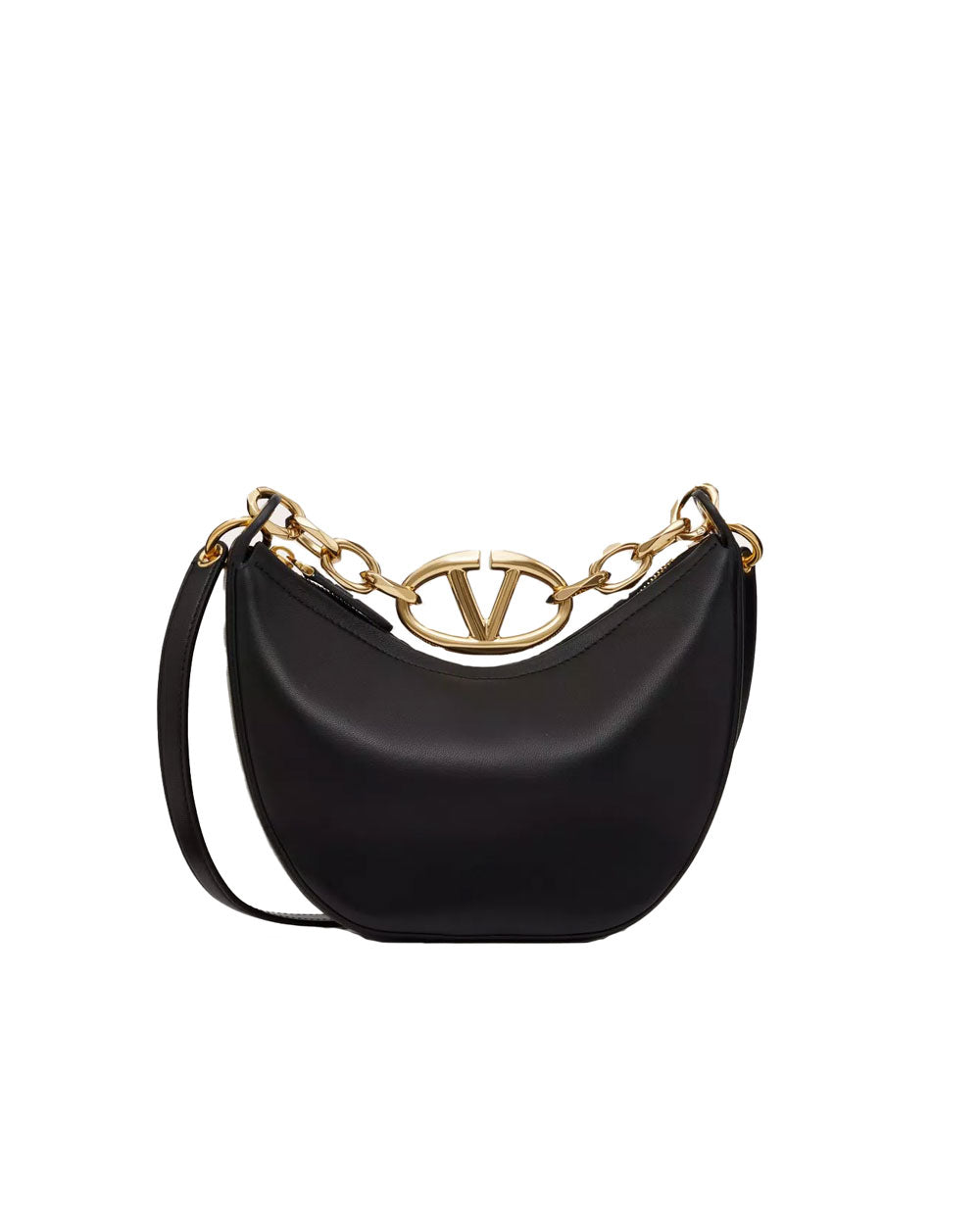 Mini Moon Vlogo Bag in Black